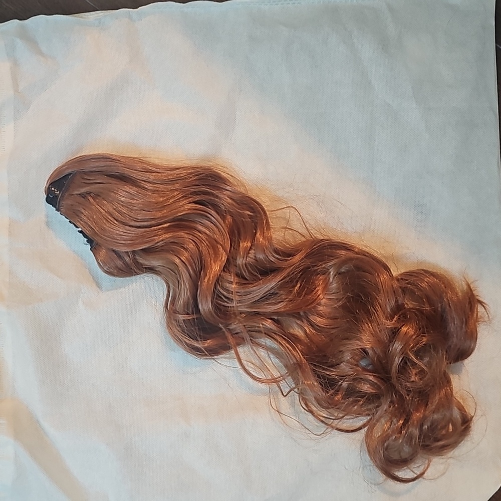 Synthetic Luxurious Redish Brown Hair Extension